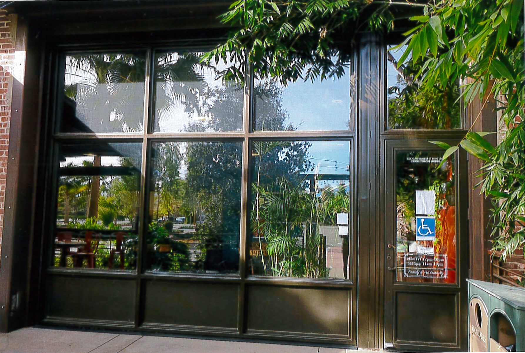 Close up of new tilt-up door, east side entrance